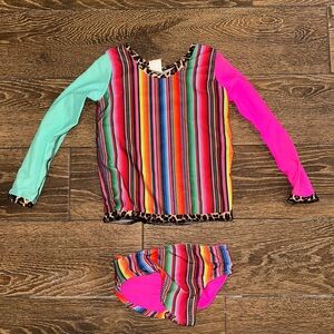 Savage swim rash guard and scrunch bottoms XS (4T-6T)